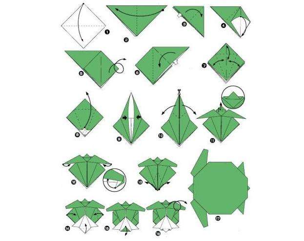 схема сборки оригами