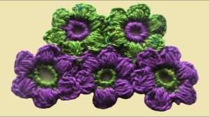 Пышный цветок крючком: схема вязания и описание