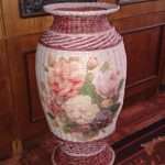 Плетеная ваза из газетных трубочек – декор своими руками