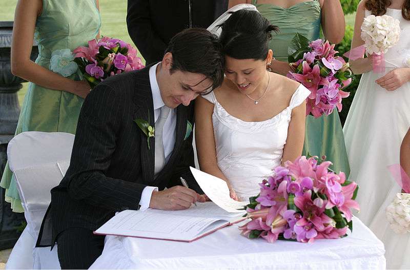 Подписание свадебного контракта