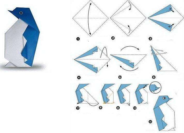пингвин оригами