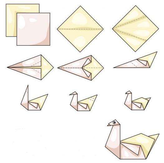 лебедь оригами