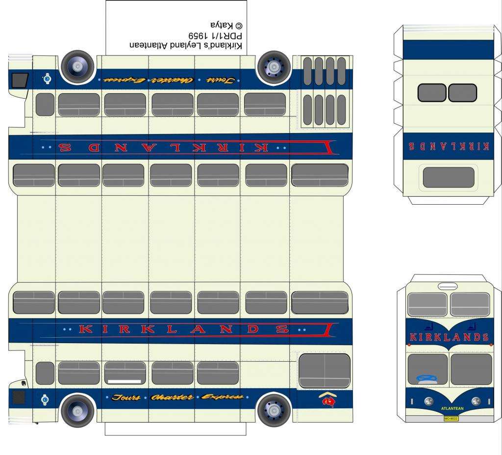 Схема автобуса из бумаги