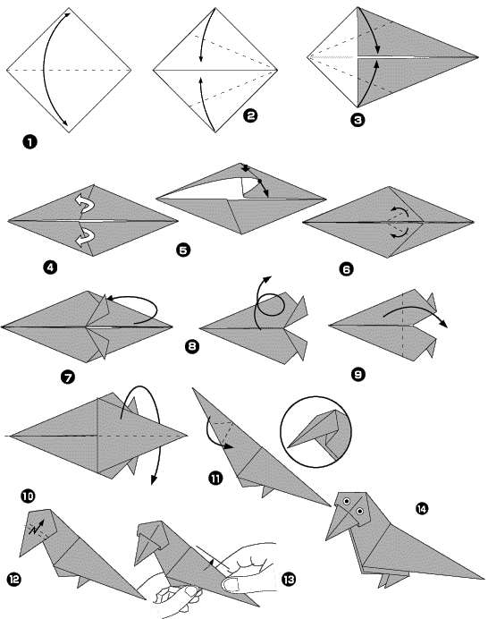 ворона оригами