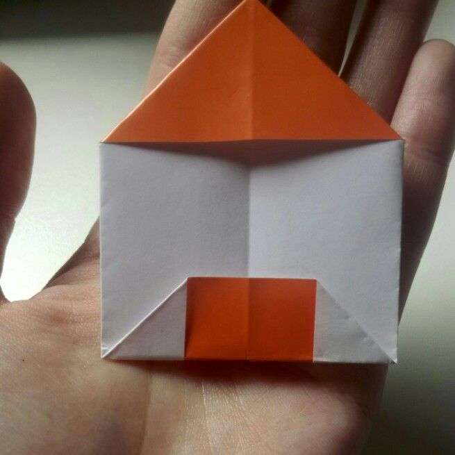 оригами домик из бумаги